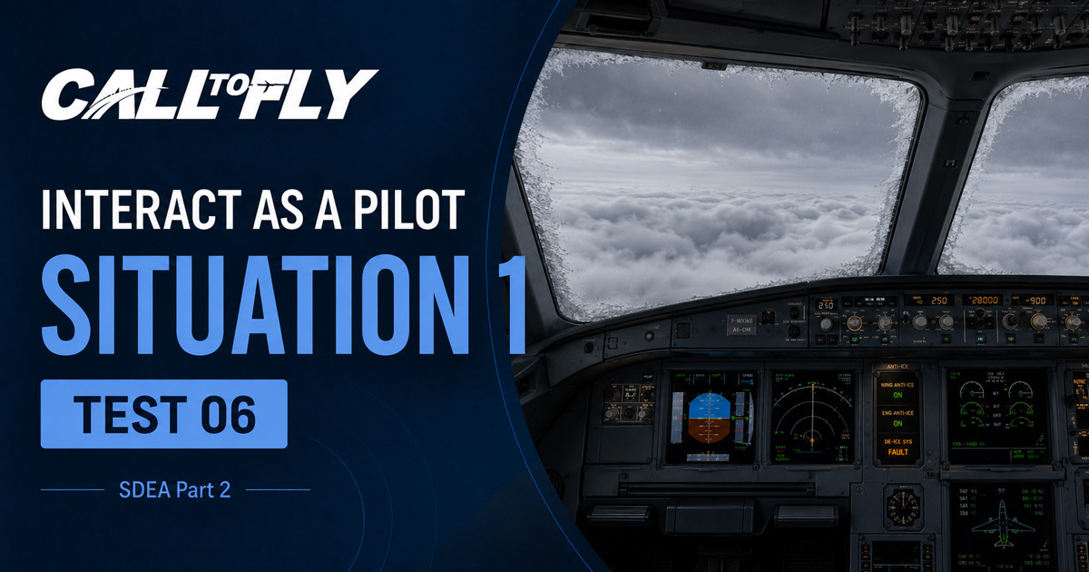 Cockpit em condições de severe icing com falha no sistema de de-icing no exercício Interact as a Pilot – Situation 1