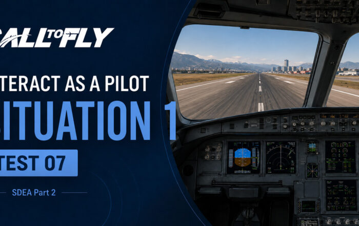 Cockpit em corrida de decolagem em Santiago com indicação de unreliable airspeed no exercício Interact as a Pilot – Situation 1