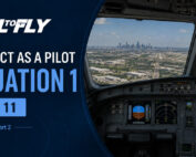 Cockpit em voo próximo a Houston com indicação anormal no motor direito no exercício Interact as a Pilot – Situation 1