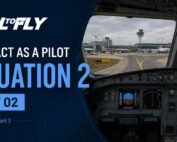 Cockpit taxiando em Frankfurt no exercício Interact as a Pilot – Situation 2