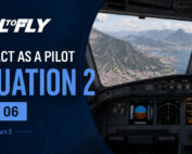 Cockpit em aproximação ao Rio de Janeiro com montanhas à frente no exercício Interact as a Pilot – Situation 2