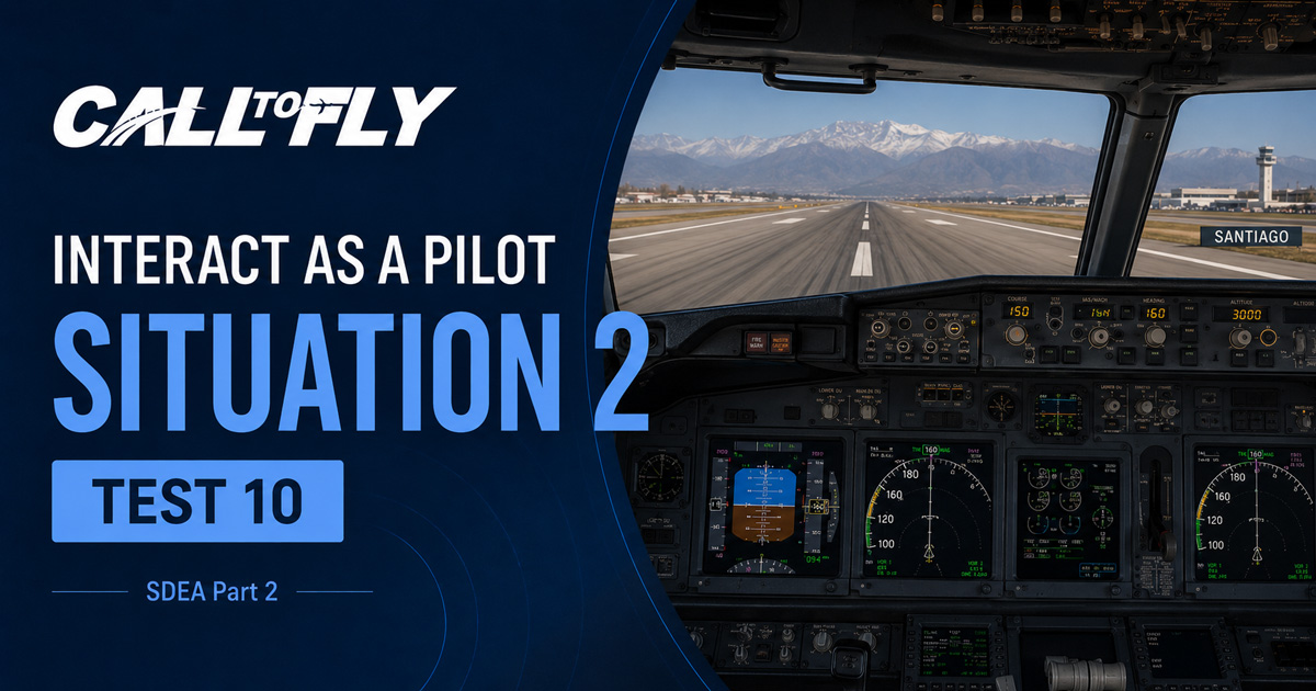 Cockpit em corrida de decolagem em Santiago com indicação de unreliable airspeed no exercício Interact as a Pilot – Situation 2