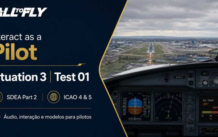 Cockpit em aproximação para Manchester no exercício Interact as a Pilot – Situation 3