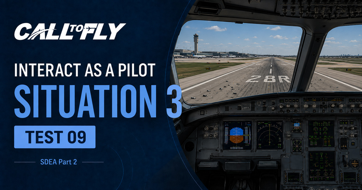 Cockpit alinhado na RWY 28R em Chicago O’Hare com debris sobre a pista no exercício Interact as a Pilot – Situation 3