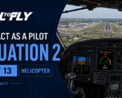 Cockpit de helicóptero em aproximação para Manchester com alerta de high engine vibration no exercício Interact as a Pilot – Situation 2