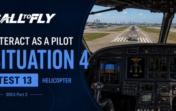 Cockpit de helicóptero em aproximação para Recife com caminhão ocupando a pista no exercício Interact as a Pilot – Situation 4