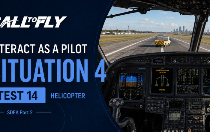 Cockpit de helicóptero em aproximação para Recife com caminhão ocupando a pista no exercício Interact as a Pilot – Situation 4
