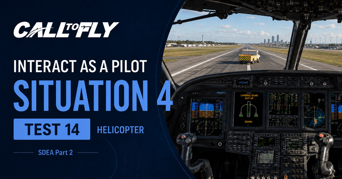 Cockpit de helicóptero em aproximação para Recife com caminhão ocupando a pista no exercício Interact as a Pilot – Situation 4
