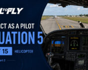 Helicopter cockpit taxiing at Salvador Airport with a loose dog near taxiway Bravo in Interact as a Pilot Situation 5 Test 15.