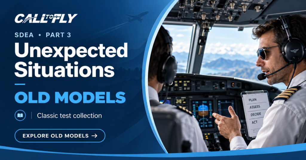 Unexpected Situations Old Models – SDEA Part 3 practice tests by Call to Fly